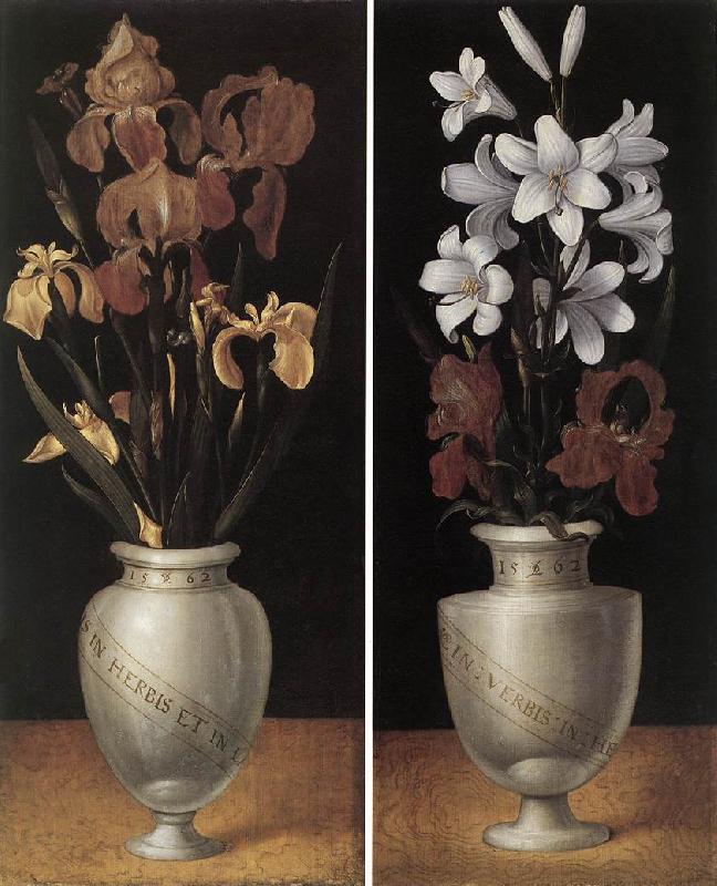 RING, Ludger tom, the Younger Vases of Flowers DTU Sweden oil painting art